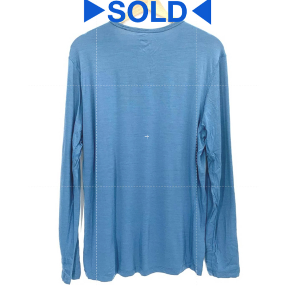 ICEBREAKER Merino 200 OASIS Long Sleeve Wool Crew Thermal Top Mid-layer Blue XL